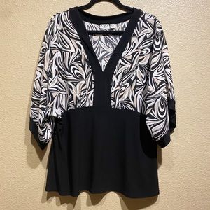 Cato V-neck 3/4 Sleeve Top
